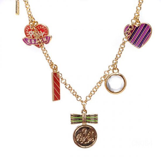 Coach Charm Gold Necklaces CYI - Click Image to Close